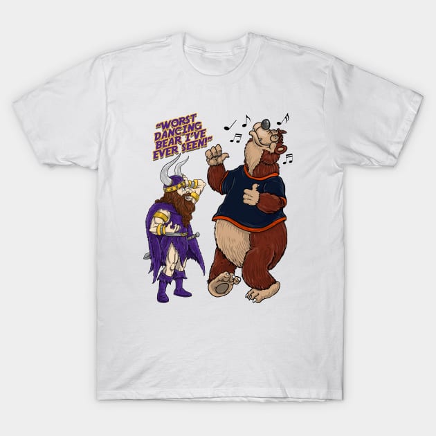 Minnesota Vikings Fans - Kings of the North vs Dancing Cubbies T-Shirt by JustOnceVikingShop